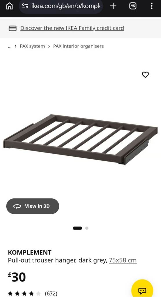 Komplement Pull out trouser hanger