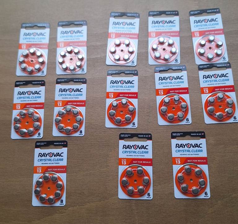 Rayovac Crystal Clear Hearing Aid Batteries Size 13 - New