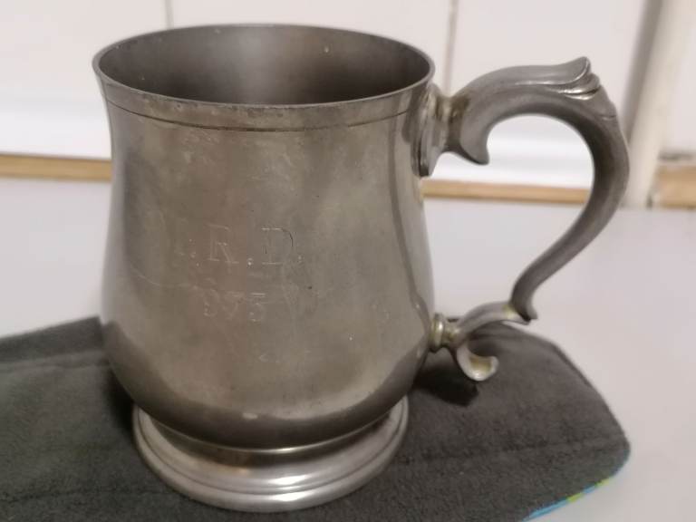 JAMES DIXON & SONS Sheffield Solid Cornish Pewter K. 587 Antique 1 pint Tankard 