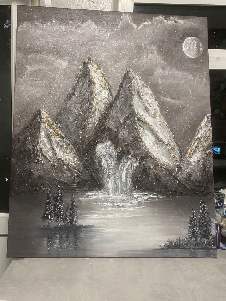 Large original textured oil painting 