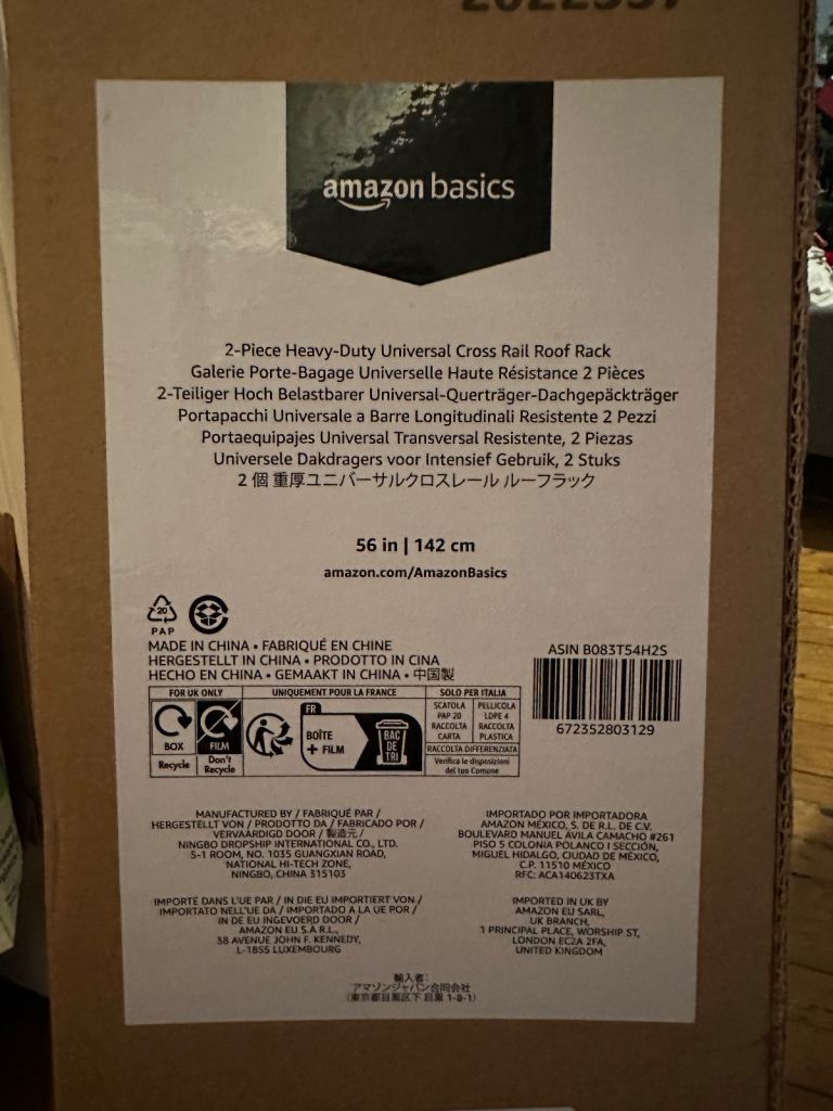 Amazon Basics Roof bars