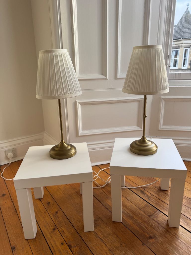 Ikea side tables and lamps