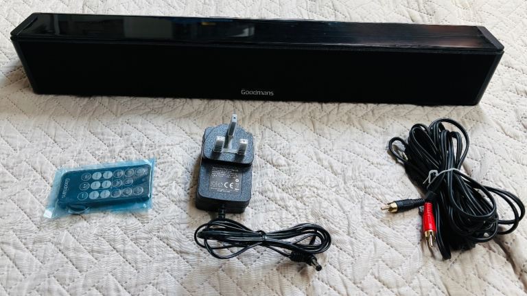Goodmans 30W Compact Soundbar with Remote & Cables