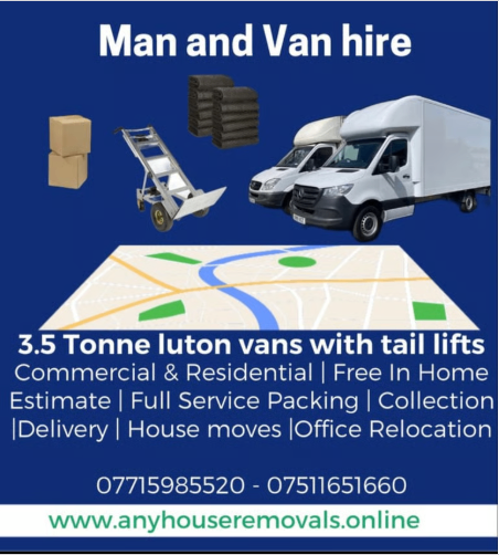 Man and Van / Removals - All Man With Van, House Moves Services - 24/7 | Saltley