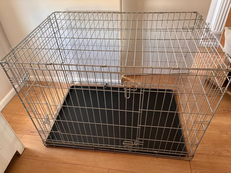 XL Savic dog crate good condition grey