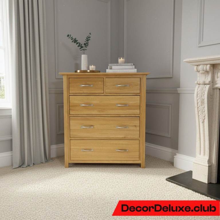 Barker & Stonehouse Solid Oak Large Chest of Bedroom Drawers - Delivery Available 002B