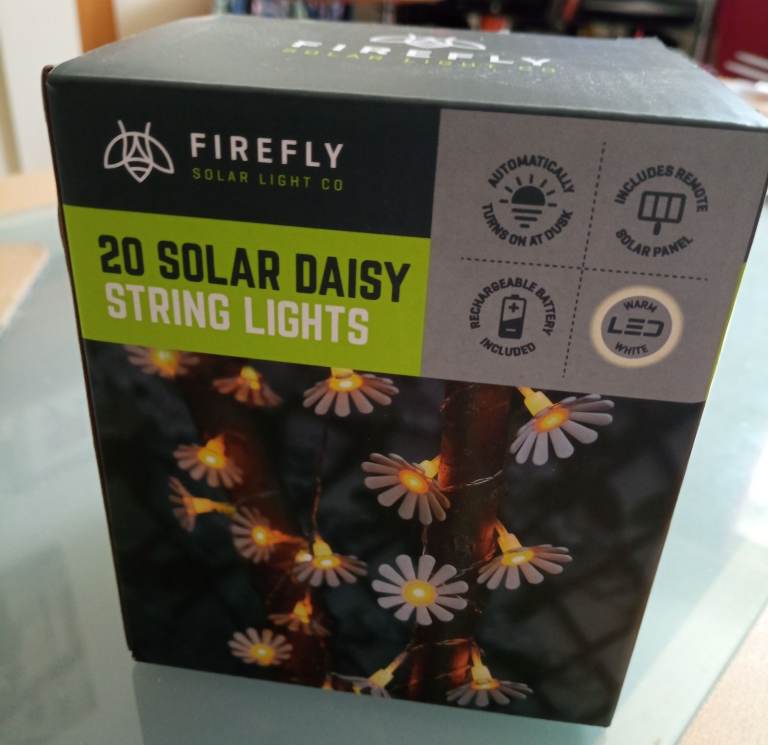 20 Daisy solar string lights - warm light - New