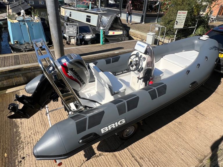 Brig 500 Deluxe Rigid inflatable boat RIB 2021 60HP EFI 2025 Extreme trailer all over cover +plotter