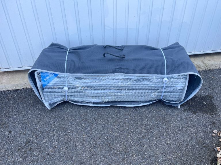 Large breathable groundsheet ideal for a caravan awning. 