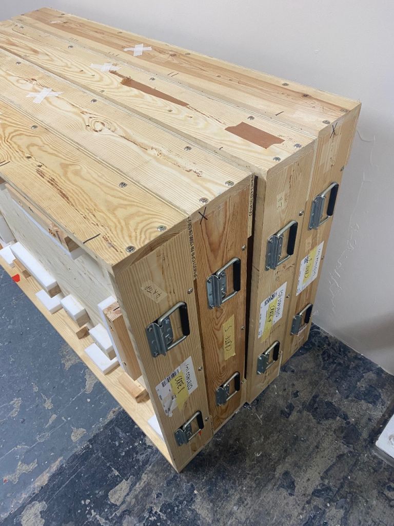 Wooden Storage Crates Padded Art Storage and Shipping Crates