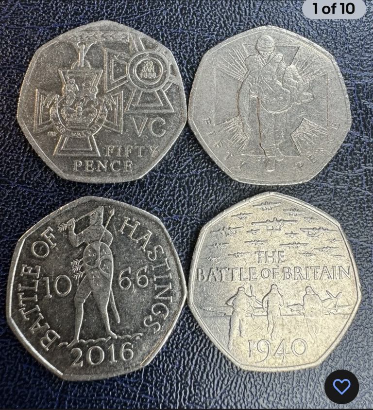 image for Military 50p Coin Bundle Victoria Cross, (4)