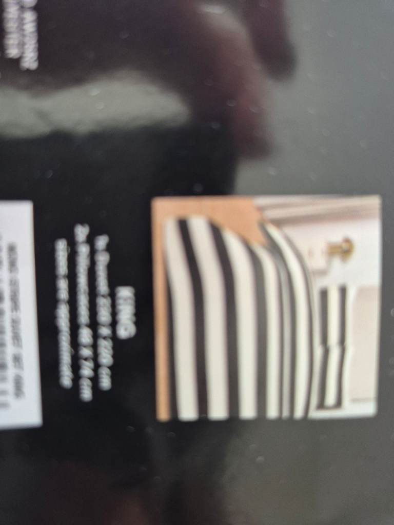 King Size Duvet Cover Set - Black and White Stripe