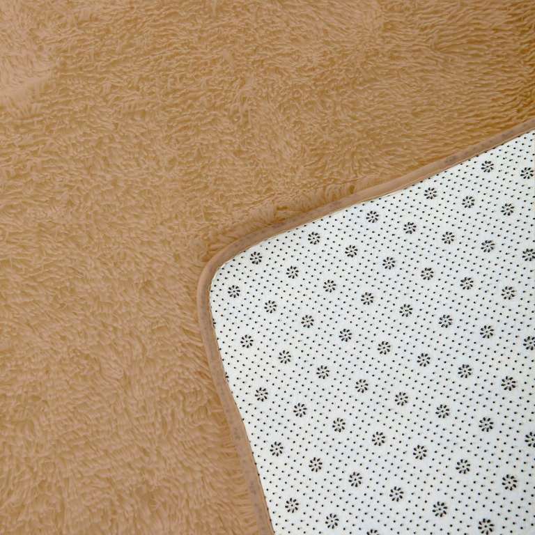 Khaki Soft Rug Stain Resistant & Anti-Slip Backing (180x270cm)