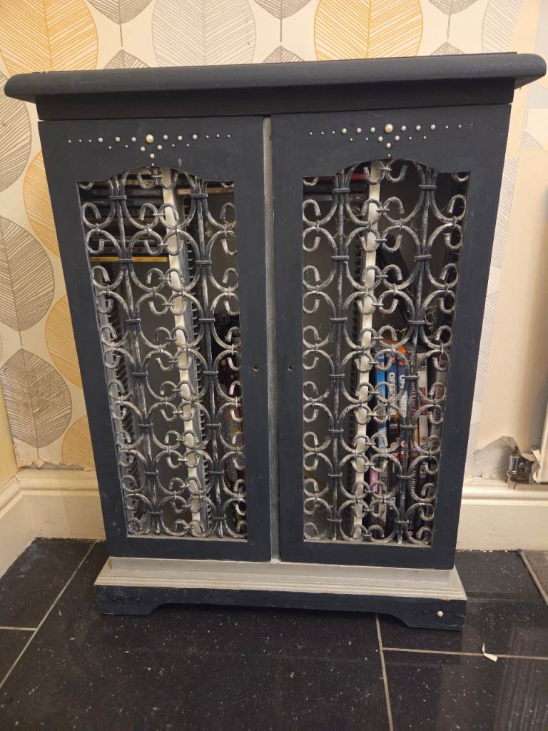 Dark grey/ silver cabinet