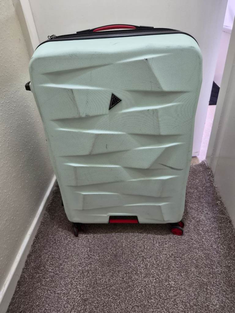 3 Suitcases - One Green, Two Others - Good Condition