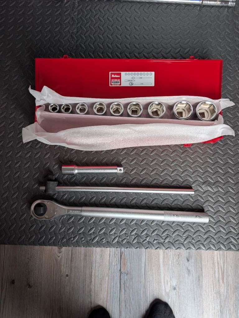 Koken Socket Wrench Set bargain price - NEW, in Red Metal Case