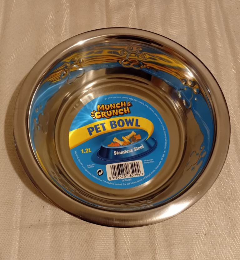 Munch & crunch Stainless steel pet bowl 