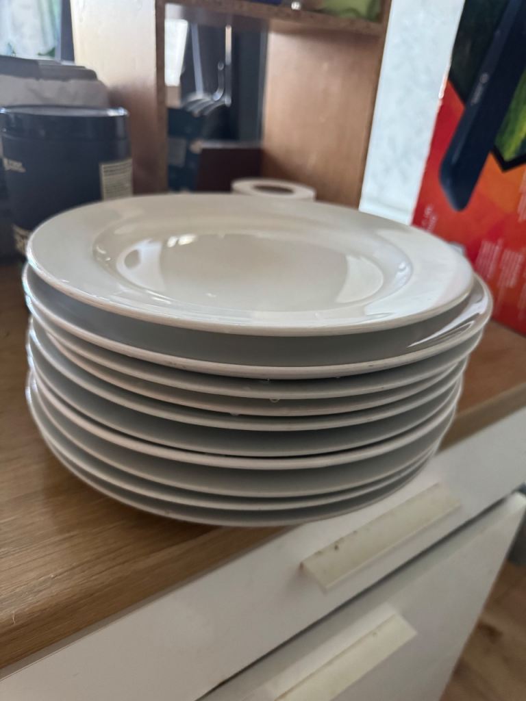 image for White Plates set of 10