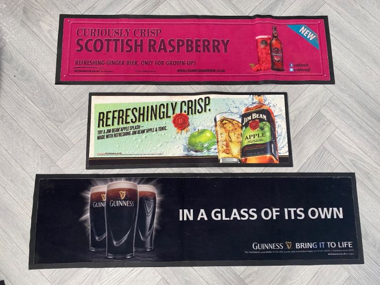 Pub bar top runners x 8 various brands