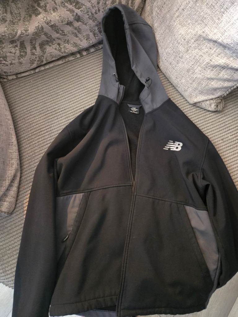 New Balance Men's Black Hooded Jacket – Good Condition