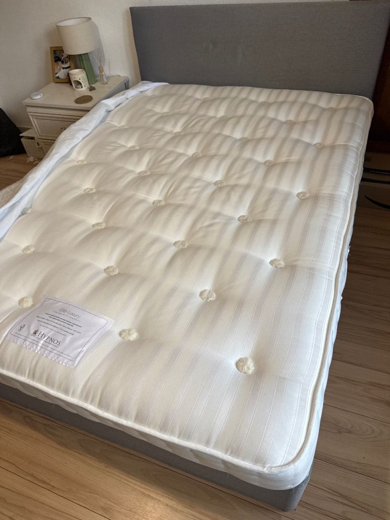 Double Mattress – White, like new. Hypnos brand. Worth £699