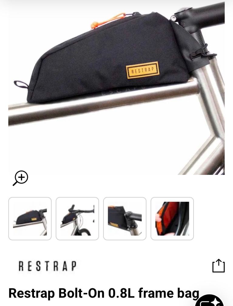 Restrap bolt on frame bag 0.8 Ltr