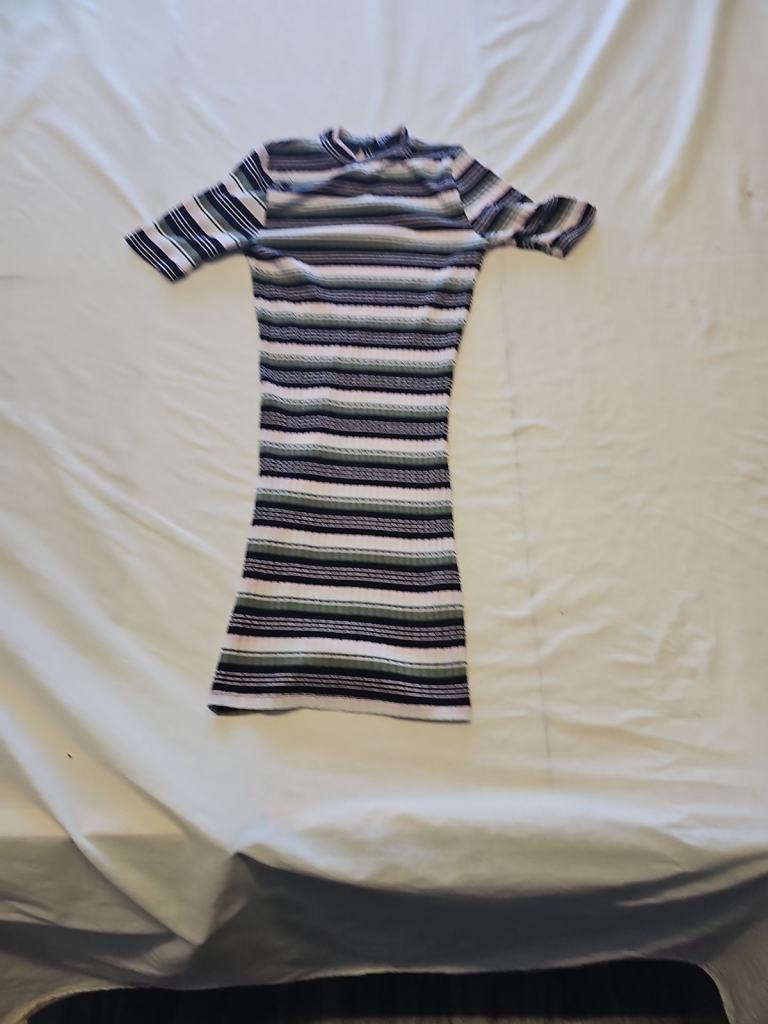 New Look 915 Generation Girls Striped Ribbed Knit Dress AA916