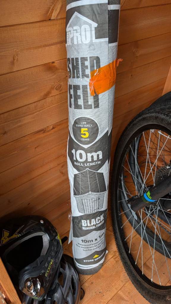 New Pro Shed Felt 10m x 1m Black Mineral Finish