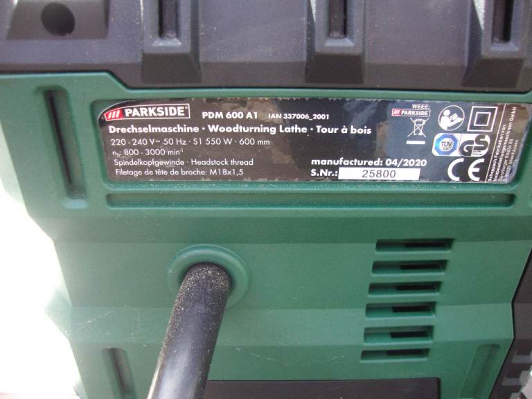 Woodworking Lathe - PARKSIDE - (Lidle) Adjustable Speed - Good Working Order