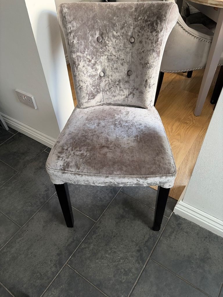 Grey Velvet Chair