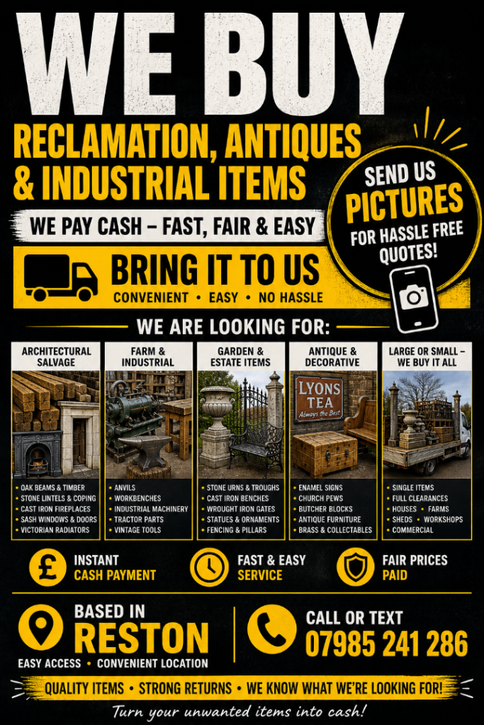     Cash Paid For Reclamation, Architectural Salvage & Antiques