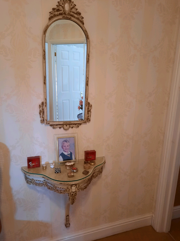 Wall table and mirror