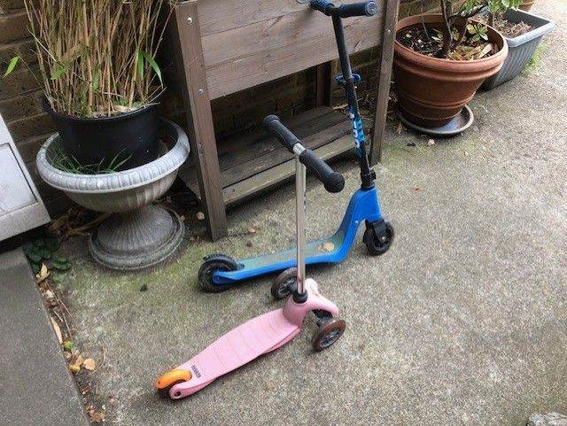 Scooters (2) £5 for the pair.