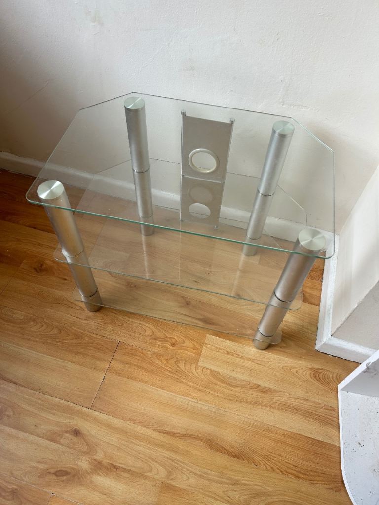 Glass tv stand 