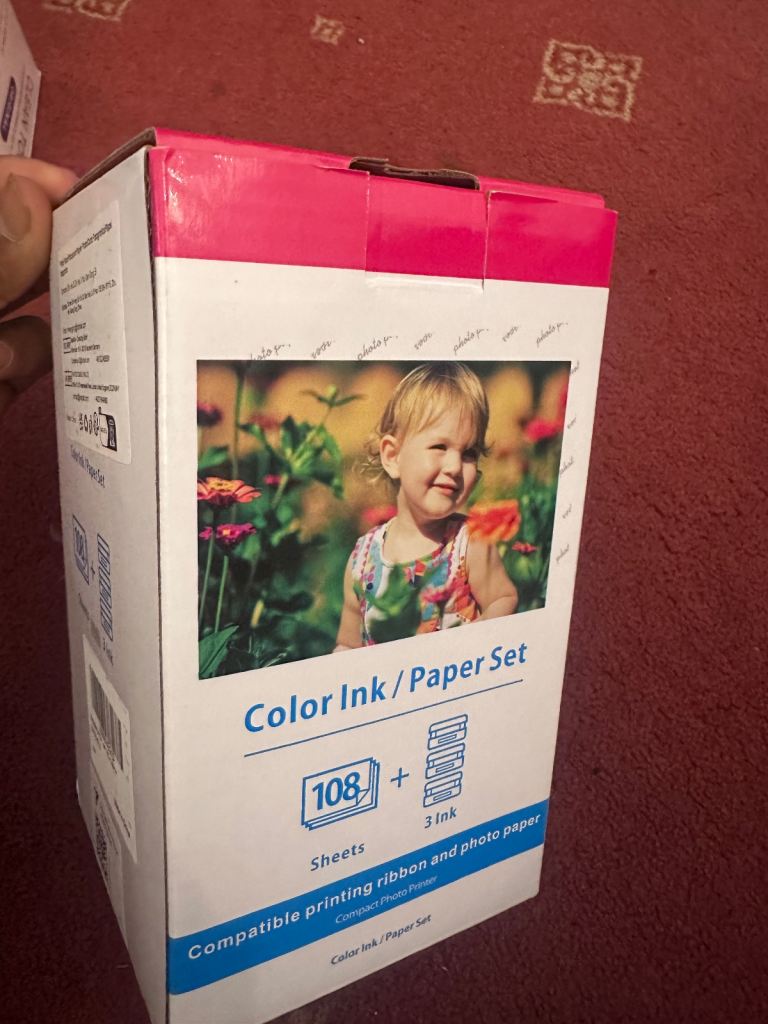 Canon SELPHY Compatible Color Ink & Photo Paper Set (108 Prints) – New & Sealed