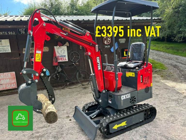 NEW 2026 CAPTOK PETROL MINI DIGGER 1 ton THUMB GRAB SEE VIDEO iNC VAT