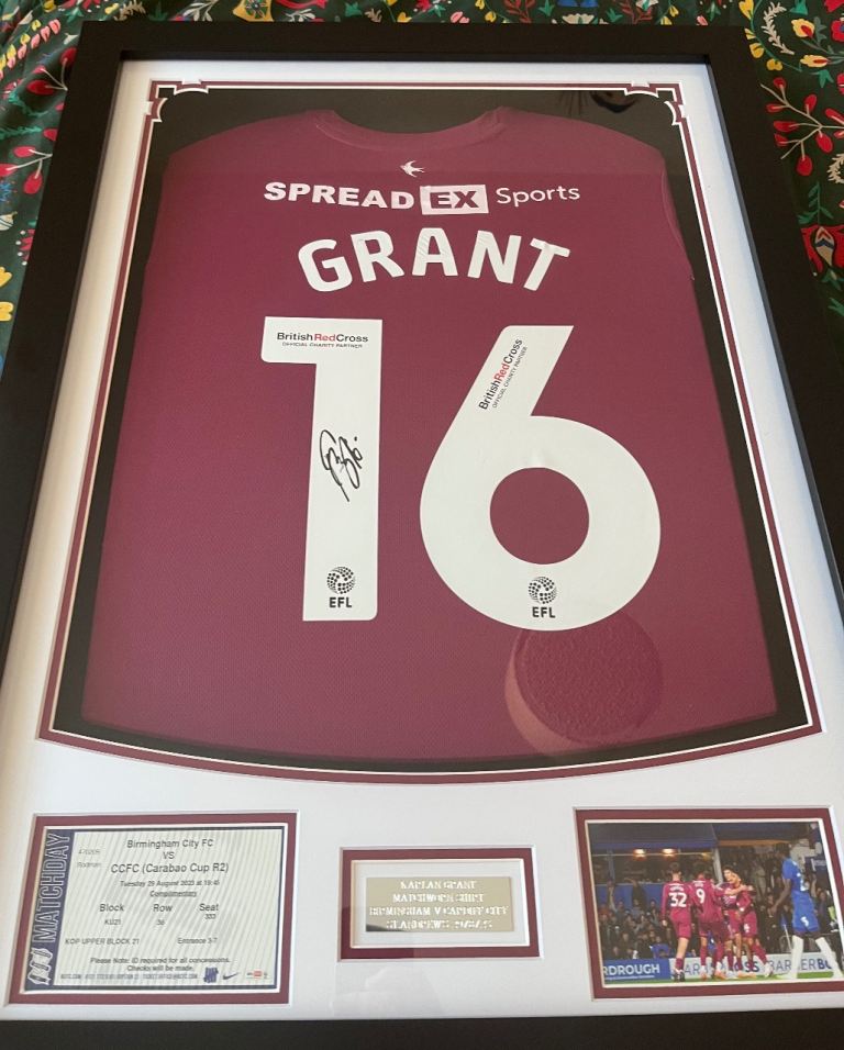Cardiff City Football Club signed Matchworn Shirts
