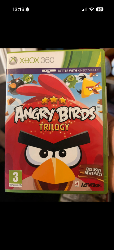 Angry Birds Xbox 360 Game complete with manual