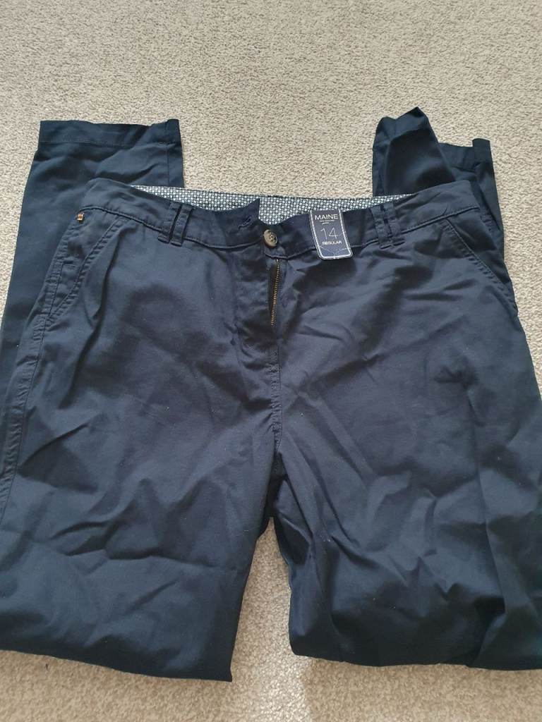 Maine New Blue Regular Trousers - Size 14