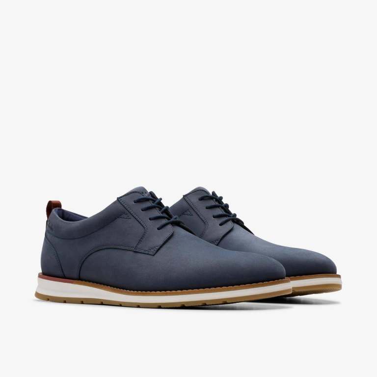New Men's Casual Shoes - Navy Nubuck, UK 9 / EUR 43