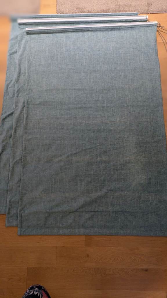 3 Duck Egg Blue Roman Blinds