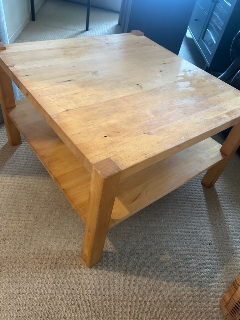 Ikea solid oak coffee table