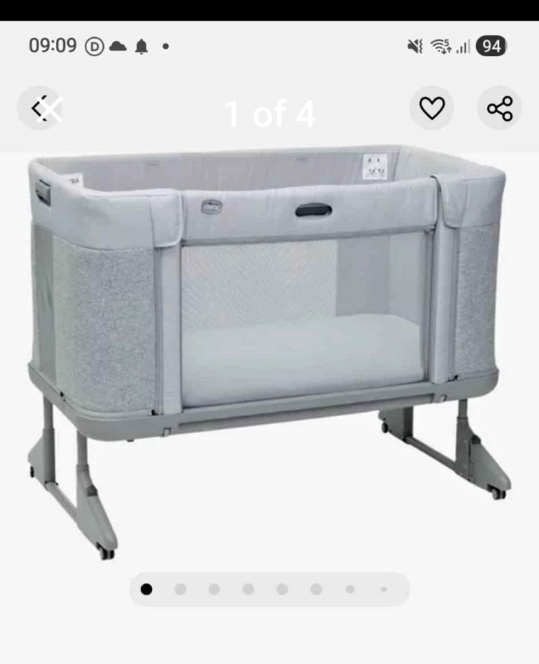Next to me cot  plus 4 sheets