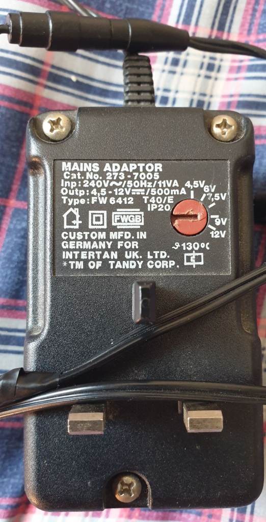 smart 2 tm UK mains adaptor 4.5 to 12v 11V 500 mA fw 6412 t40/eip 20 MULTI PLUGS