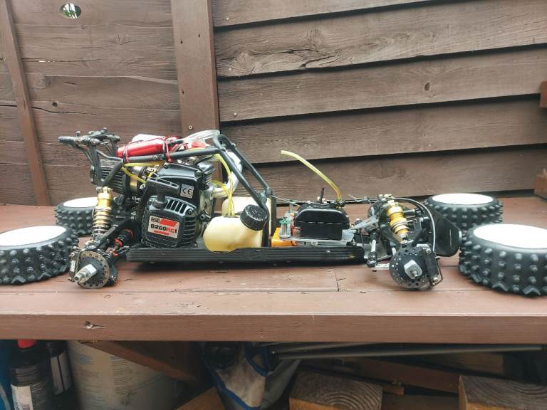 Large Petrol Remote Control Car with Spares