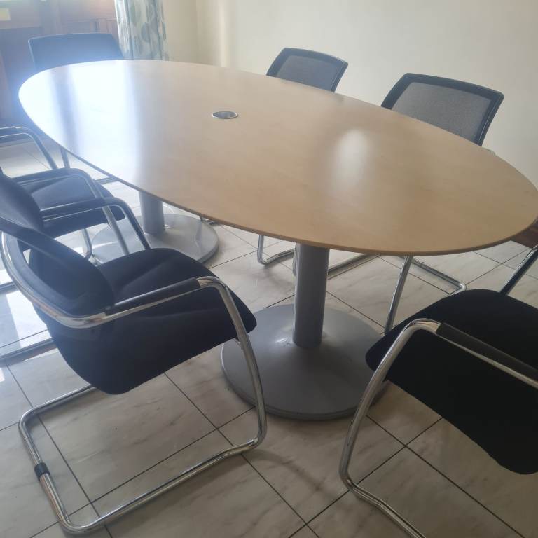 Executive board room table with 6