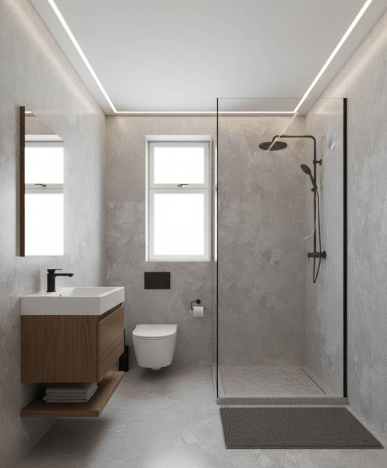 New Grey Slate Marble pvc Shower wall panel 2400x1000x10mm