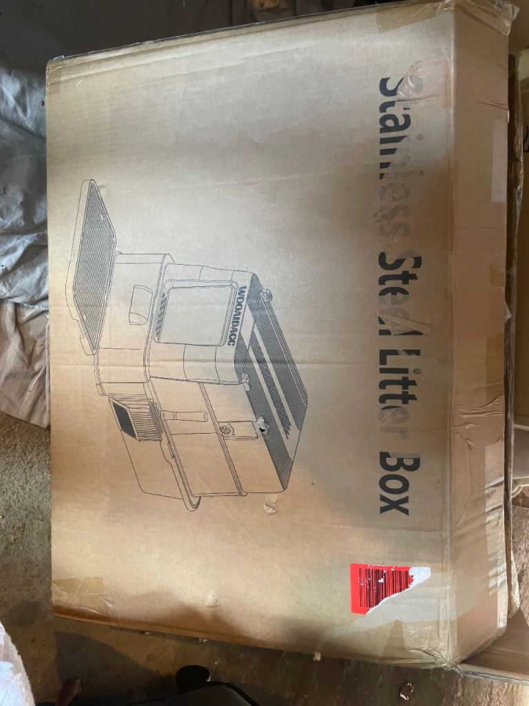 Stainless Steel Cat Litter Tray with Flip Hood,