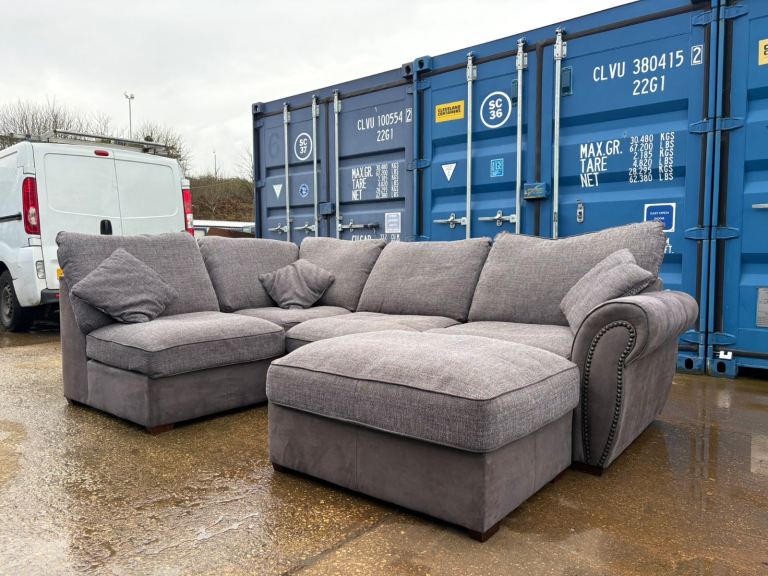 Grey corner sofa barker & stonehouse