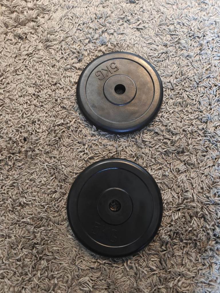 Pair of 5KG Rubber Discs